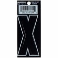 Hillman Letter, Character: X, 3 in H Character, Black/White Character, Black Background, Vinyl 839606